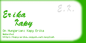 erika kapy business card